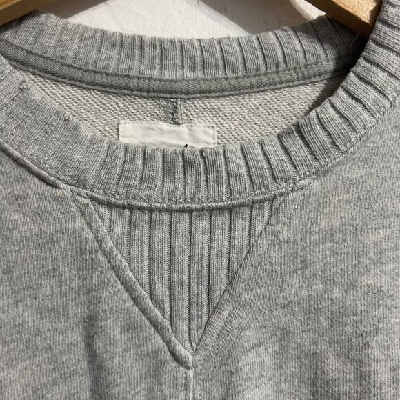 Aerie Sweatshirt XS Crewneck Cotton French Terry Lounge Gray Relaxed Cozy - Picture 3 of 8